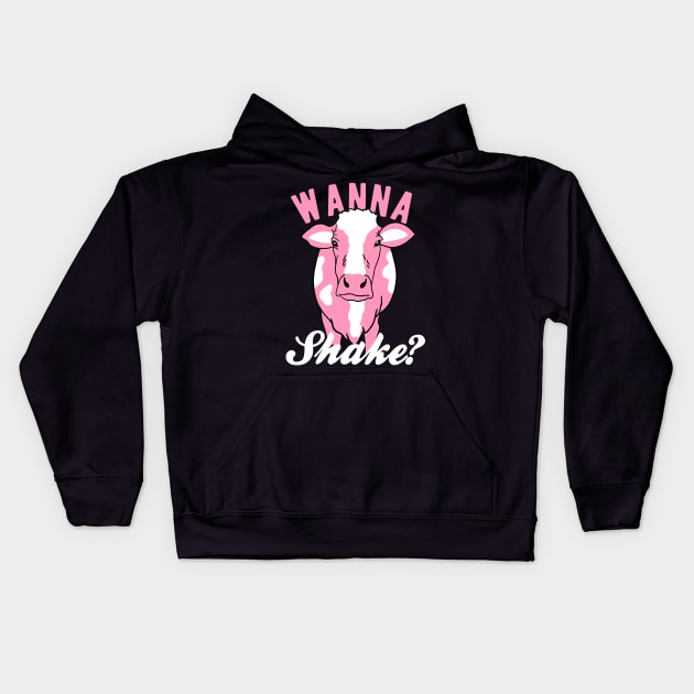 Strawberry Cow - Wanna Shake Kids Hoodie by isstgeschichte